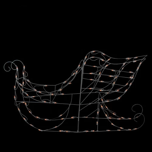 Northlight Lighted Sleigh Outdoor Christmas Decoration - 42" - Clear Lights 4 Northlight Lighted Sleigh Outdoor Christmas Decoration - 42" - Clear Lights - Image 2