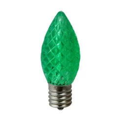 Northlight Pack Of 25 Faceted LED C9 Green Christmas Replacement Bulbs