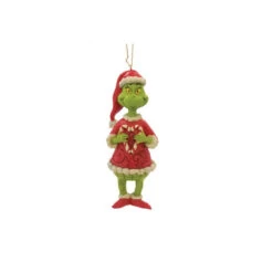 Department 56 Dept 56 Grinch Holding Candy Cane Christmas Ornament
