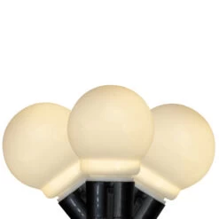 Kurt Adler 10 Warm White Glass LED Christmas Lights - 15 Ft Black Wire