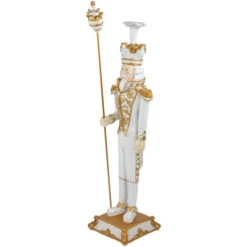Northlight Christmas Nutcracker Soldier With Scepter - 25.75" - White And Gold -Christmas Decorations Shop northlight f95186 02 79934.1702402366