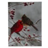 Northlight Lighted Red Cardinals And Berries Christmas Canvas Wall Art 15.75" X 11.75" -Christmas Decorations Shop northlight20nj90579 43482.1599008200