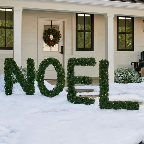 Northlight Pre-Lit Noel Artificial Pine Christmas Yard Decoration - 5.5' 5 Northlight Pre-Lit Noel Artificial Pine Christmas Yard Decoration - 5.5' - Image 3