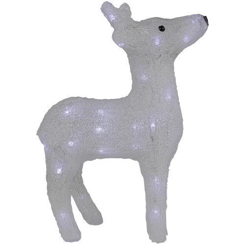Northlight LED Lighted Commercial Grade Acrylic Reindeer Outdoor Christmas Decoration - 15" - Pure White Lights 5 Northlight LED Lighted Commercial Grade Acrylic Reindeer Outdoor Christmas Decoration - 15" - Pure White Lights - Image 3