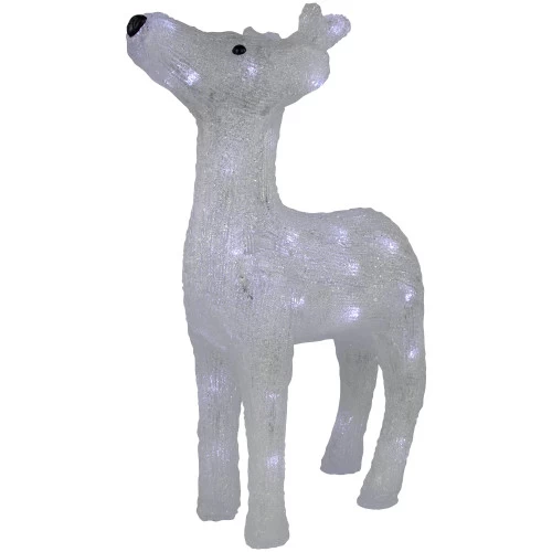 Northlight LED Lighted Commercial Grade Acrylic Reindeer Outdoor Christmas Decoration - 15" - Pure White Lights 6 Northlight LED Lighted Commercial Grade Acrylic Reindeer Outdoor Christmas Decoration - 15" - Pure White Lights - Image 4