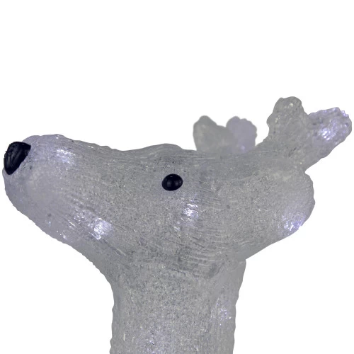 Northlight LED Lighted Commercial Grade Acrylic Reindeer Outdoor Christmas Decoration - 15" - Pure White Lights 8 Northlight LED Lighted Commercial Grade Acrylic Reindeer Outdoor Christmas Decoration - 15" - Pure White Lights - Image 6