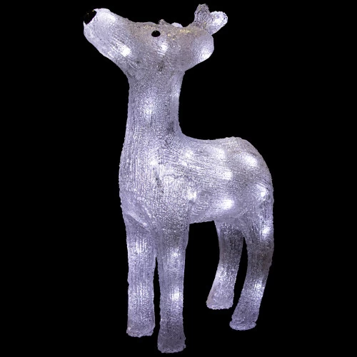 Northlight LED Lighted Commercial Grade Acrylic Reindeer Outdoor Christmas Decoration - 15" - Pure White Lights 3 Northlight LED Lighted Commercial Grade Acrylic Reindeer Outdoor Christmas Decoration - 15" - Pure White Lights