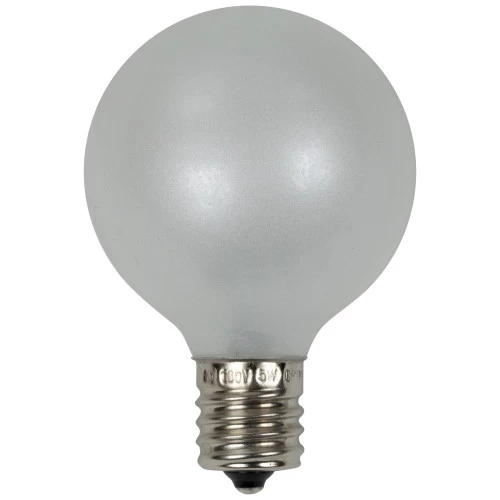 Northlight Pack Of 10 Pearl White G50 Globe Replacement Christmas Bulbs 5 Northlight Pack Of 10 Pearl White G50 Globe Replacement Christmas Bulbs - Image 3