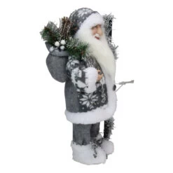Northlight 16" Gray And White Country Santa Claus Christmas Figure -Christmas Decorations Shop northlight e76611 3 19355.1652289216