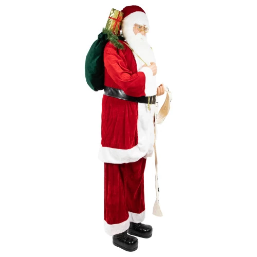 Northlight 72" Red And White Santa Claus With Naughty Or Nice List Christmas Figure 5 Northlight 72" Red And White Santa Claus With Naughty Or Nice List Christmas Figure - Image 3