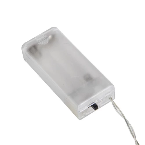 Northlight 10-Count B/O Warm White LED Pom Pom Garland Christmas Lights - 3' Clear Wire 5 Northlight 10-Count B/O Warm White LED Pom Pom Garland Christmas Lights - 3' Clear Wire - Image 3