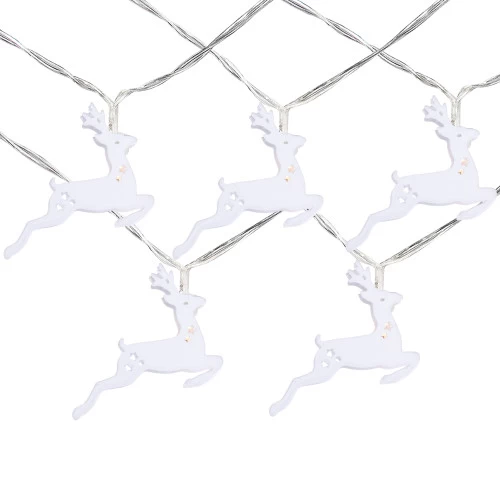 Northlight 10-ct LED Warm White Reindeer Christmas Lights - 3' Clear Wire 4 Northlight 10-ct LED Warm White Reindeer Christmas Lights - 3' Clear Wire - Image 2
