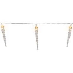Northlight Icicle String Christmas Light Set - Warm White - 4.5' Clear Wire - 10ct 12 Northlight Icicle String Christmas Light Set - Warm White - 4.5' Clear Wire - 10ct -Christmas Decorations Shop northlight hc96431 03 30039.1726279113