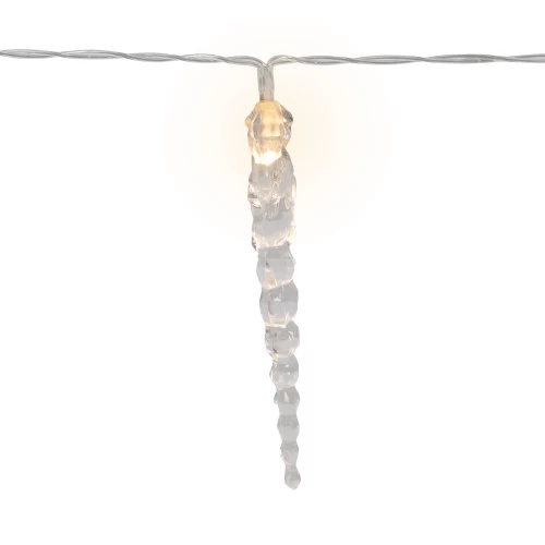 Northlight Icicle String Christmas Light Set - Warm White - 4.5' Clear Wire - 10ct 8 Northlight Icicle String Christmas Light Set - Warm White - 4.5' Clear Wire - 10ct - Image 6