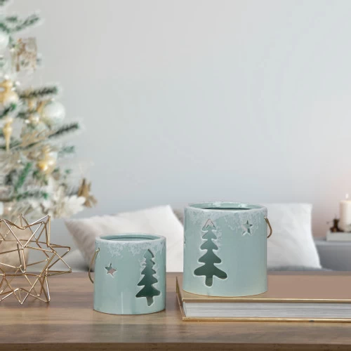 Northlight Pine Tree And Star Cutout Tea Light Christmas Candle Holder - 4.25" - Green 4 Northlight Pine Tree And Star Cutout Tea Light Christmas Candle Holder - 4.25" - Green - Image 2