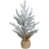 Northlight Flocked Mini Pine Slim Artificial Christmas Tree With Jute Base - Unlit - 12" -Christmas Decorations Shop northlight hn89338 1 sample 80619.1602899222