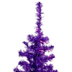 Northlight 6' Pre-Lit Purple Artificial Tinsel Christmas Tree, Clear Lights -Christmas Decorations Shop northlight j92317 5 98265.1637846580