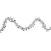 Northlight Tinsel And Polka Dot Commercial Christmas Garland - 50' X 1.5" - Silver - Unlit
