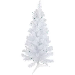 Northlight 3' Pre-Lit Medium White Pine Artificial Christmas Tree - Green Lights