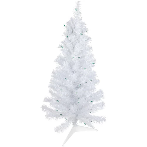 Northlight 3' Pre-Lit Medium White Pine Artificial Christmas Tree - Green Lights 2 Northlight 3' Pre-Lit Medium White Pine Artificial Christmas Tree - Green Lights