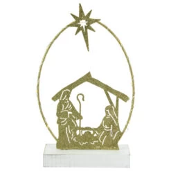 Northlight LED Lighted Glitter Holy Family Nativity Scene Christmas Decoration - 14"
