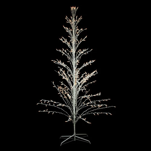 Northlight Lighted Cascade Twig Outdoor Christmas Tree - 6' - White - Clear Lights 4 Northlight Lighted Cascade Twig Outdoor Christmas Tree - 6' - White - Clear Lights - Image 2