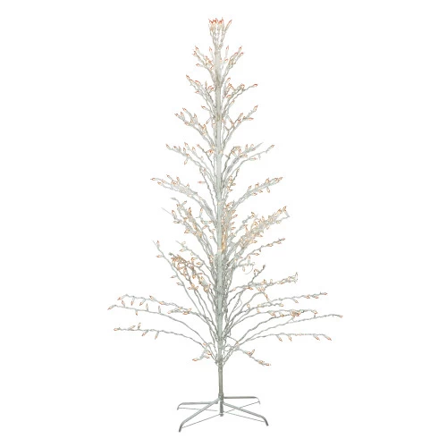 Northlight Lighted Cascade Twig Outdoor Christmas Tree - 6' - White - Clear Lights 3 Northlight Lighted Cascade Twig Outdoor Christmas Tree - 6' - White - Clear Lights