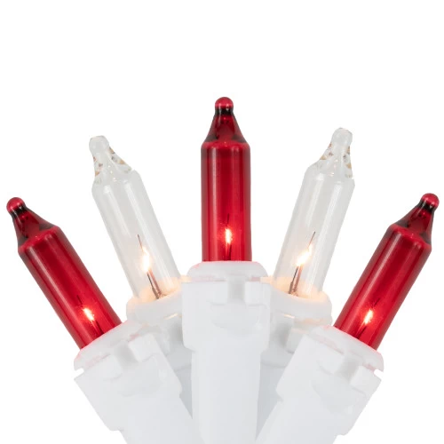 Northlight 100ct Red And Clear Mini Icicle Christmas Lights- 5.75ft, White Wire 3 Northlight 100ct Red And Clear Mini Icicle Christmas Lights- 5.75ft, White Wire