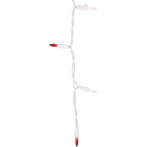 Northlight 100ct Red And Clear Mini Icicle Christmas Lights- 5.75ft, White Wire 6 Northlight 100ct Red And Clear Mini Icicle Christmas Lights- 5.75ft, White Wire - Image 4