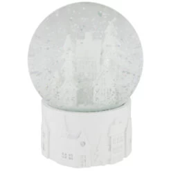 Northlight Musical Church Village Christmas Snow Globe - 5.5" - White
