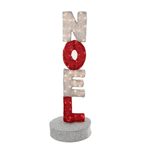Northlight 39" Lighted Red And Silver Noel Outdoor Christmas Sign Decoration 3 Northlight 39" Lighted Red And Silver Noel Outdoor Christmas Sign Decoration