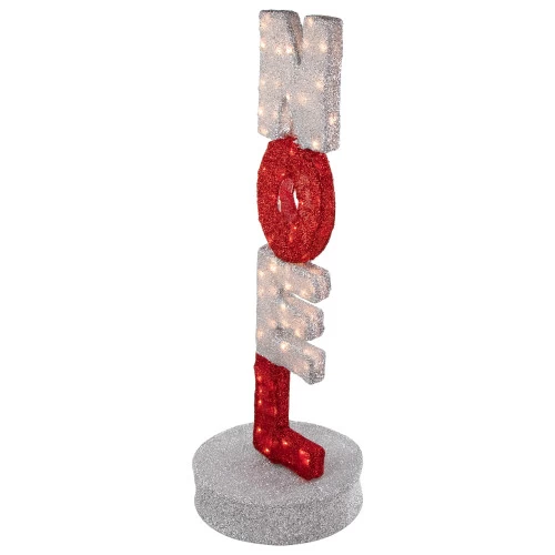 Northlight 39" Lighted Red And Silver Noel Outdoor Christmas Sign Decoration 7 Northlight 39" Lighted Red And Silver Noel Outdoor Christmas Sign Decoration - Image 5