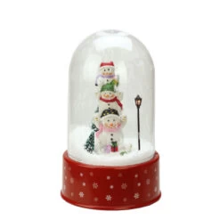 Northlight Lighted Musical Snowmen Glittering Christmas Snow Dome - 11.75"