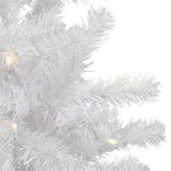 Northlight 7.5' Pre-Lit White Georgian Pine Pencil Artificial Christmas Tree, Warm White LED Lights -Christmas Decorations Shop northlight sm92973 4 95082.1665611935