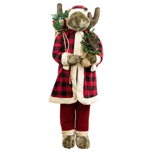 Northlight Moose Santa Claus Standing Christmas Figure - 48" 2 Northlight Moose Santa Claus Standing Christmas Figure - 48"