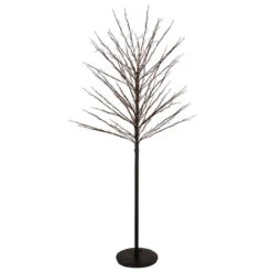 Northlight 5' Black LED Lighted Christmas Twig Tree - Warm White Lights