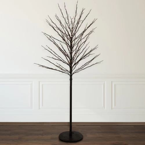 Northlight 5' Black LED Lighted Christmas Twig Tree - Warm White Lights 4 Northlight 5' Black LED Lighted Christmas Twig Tree - Warm White Lights - Image 2