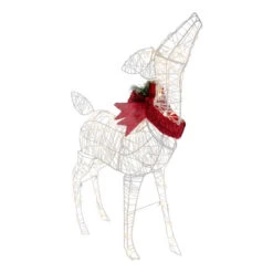 Northlight 35" LED Lighted Standing Reindeer With Bow Outdoor Christmas Decoration -Christmas Decorations Shop northlight ye92371 2 40045.1702056330