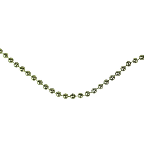 Northlight 15' X 0.25" Shiny Metallic Lime Green Beaded Artificial Christmas Garland - Unlit 4 Northlight 15' X 0.25" Shiny Metallic Lime Green Beaded Artificial Christmas Garland - Unlit - Image 2