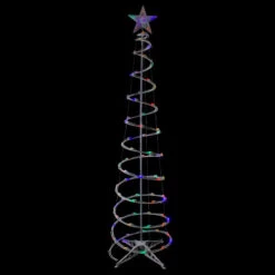 Northlight LED Lighted Spiral Cone Tree Outdoor Christmas Decoration - 6' - Multi Lights -Christmas Decorations Shop northlight ys92334 large sample 2 03845.1637845628