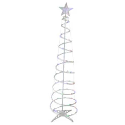 Northlight LED Lighted Spiral Cone Tree Outdoor Christmas Decoration - 6' - Multi Lights