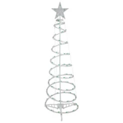 Northlight 4' Pre-Lit Spiral Outdoor Christmas Tree With Star Topper, Green Lights