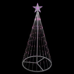 Northlight LED Lighted Show Cone Christmas Tree Outdoor Decoration - 4' - Pink