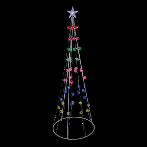 Northlight Lighted Show Cone Christmas Tree Outdoor Decoration - 6' - Multicolor 3 Northlight Lighted Show Cone Christmas Tree Outdoor Decoration - 6' - Multicolor
