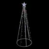 Northlight LED Lighted Cone Christmas Tree Outdoor Decoration - 5' - White - Multicolor Lights