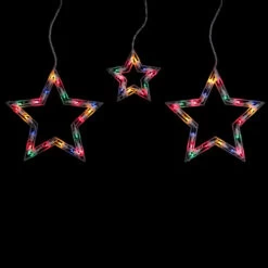 Northlight Star Shaped Mini Icicle Christmas Lights - 7' - Multi-Color - White Wire