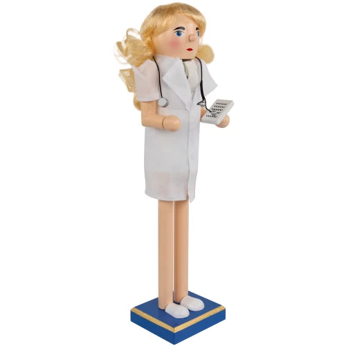 Northlight 15" Nurse Christmas Nutcracker With Stethoscope 6 Northlight 15" Nurse Christmas Nutcracker With Stethoscope - Image 4