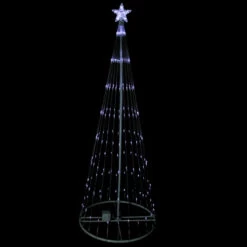 Northlight LED Lighted Multi-Function Show Cone Outdoor Christmas Tree - 12' - Pure White