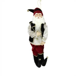 Northlight Whimsical Poseable Elf With Jingle Bells Hanging Christmas Figure - 22"